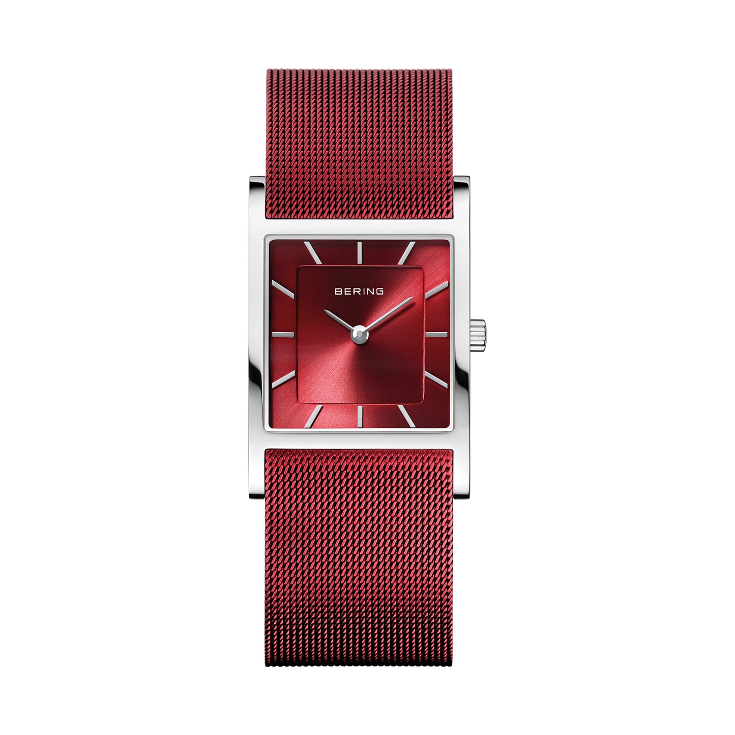 Bering 10426-303-S Women's Red Steel Mesh Watch