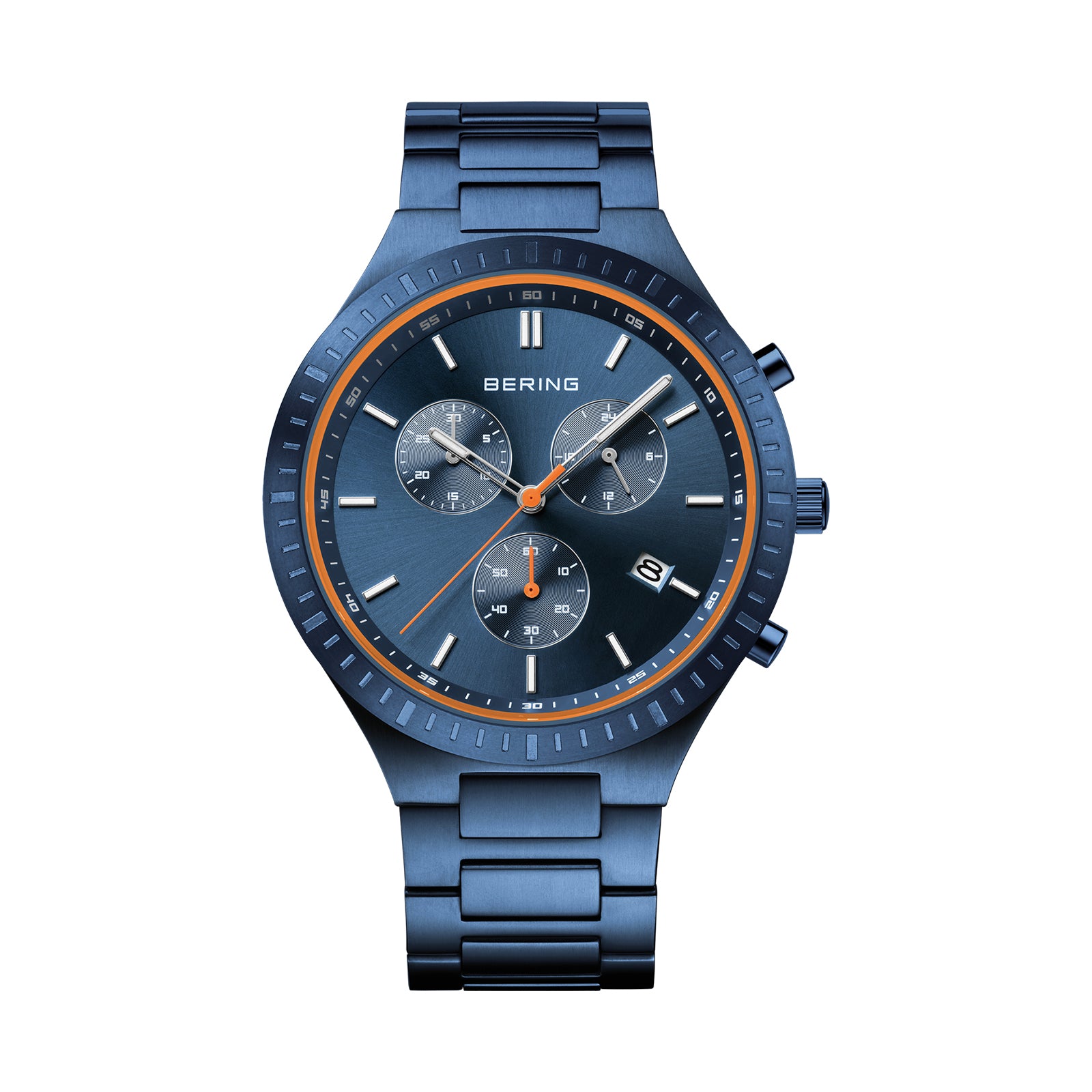 Bering 11743-797 Men's Blue Titanium Strap with Titanium Links