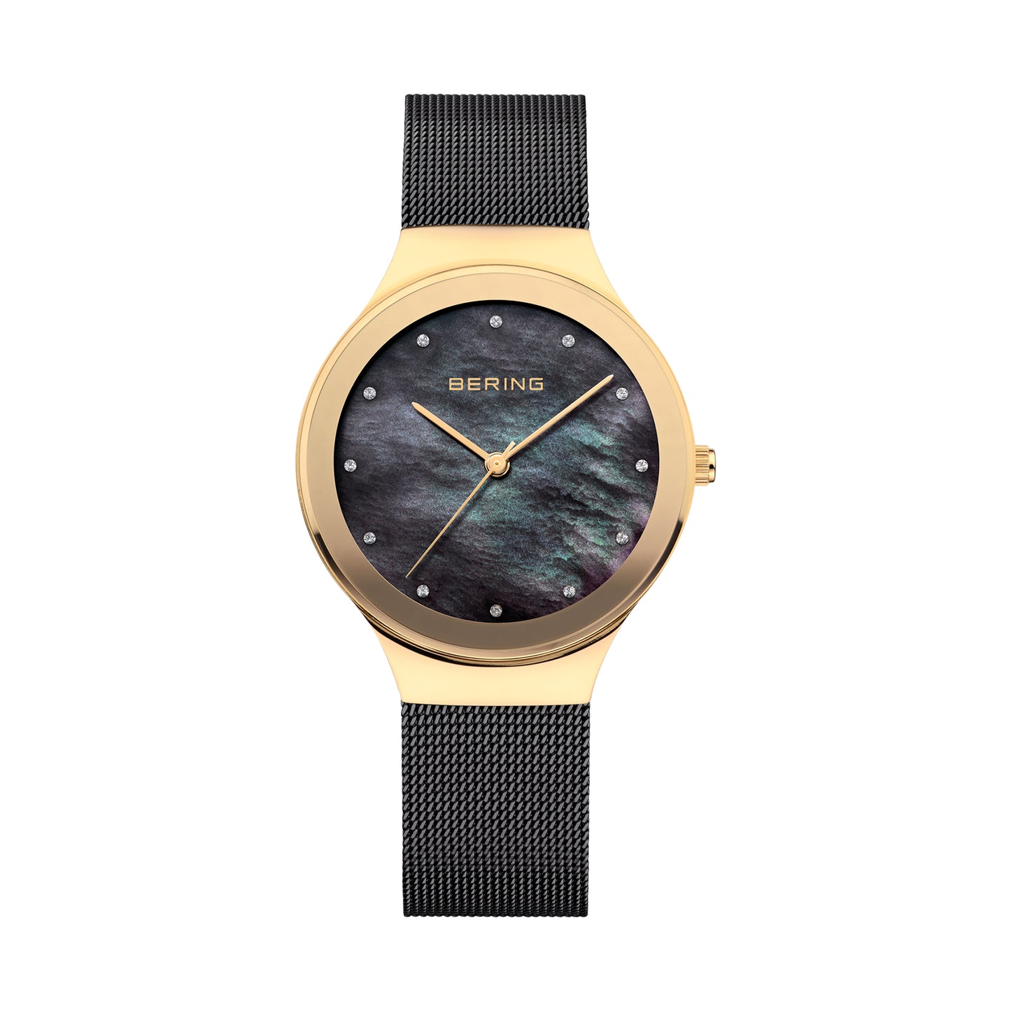 Bering 12934-132 Women's Black Steel Mesh Watch