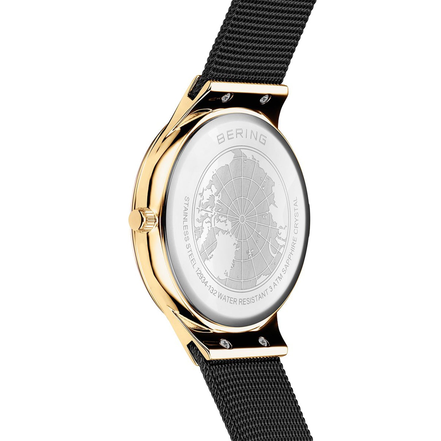 Bering 12934-132 Women's Black Steel Mesh Watch