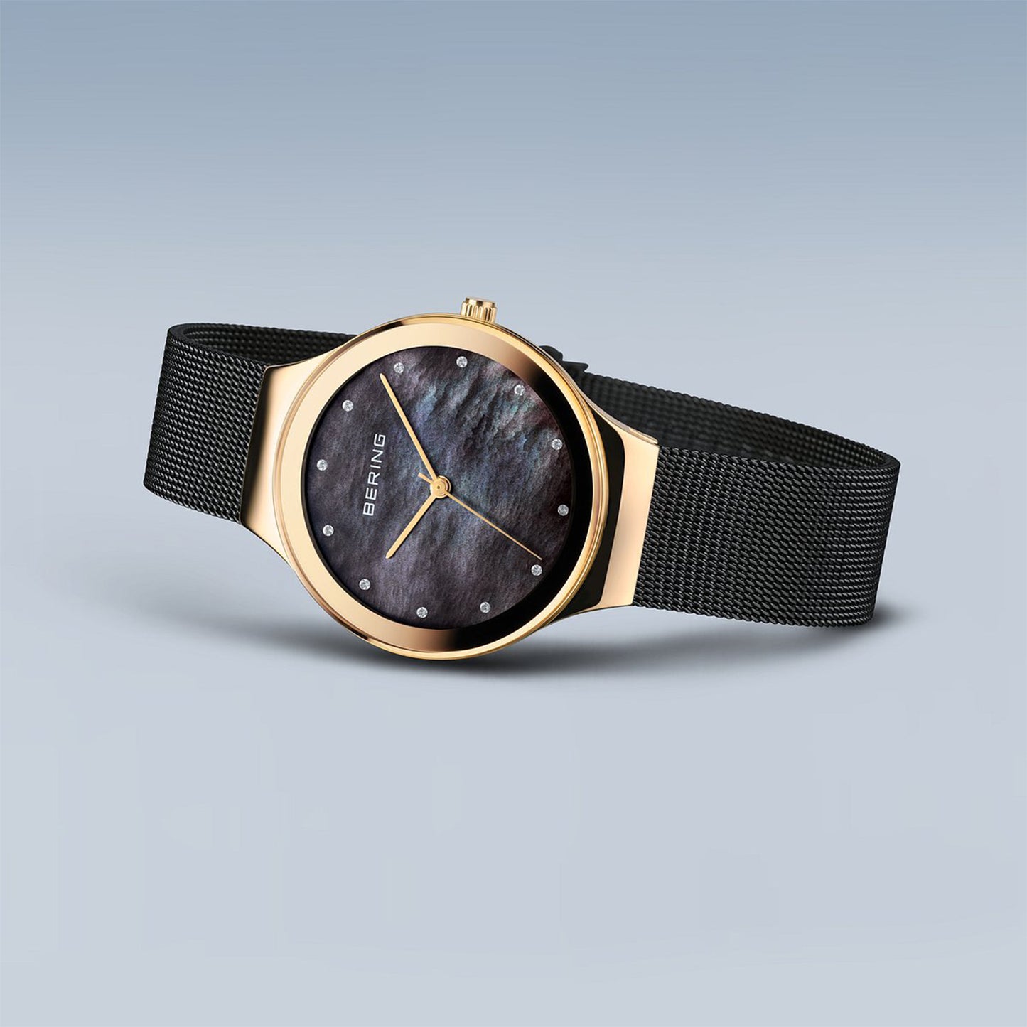 Bering 12934-132 Women's Black Steel Mesh Watch