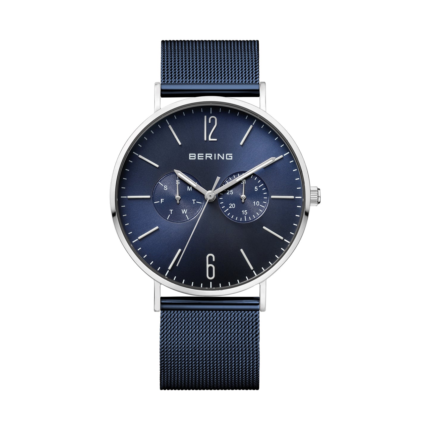 Bering 14240-303 Men's Blue Steel Mesh Watch