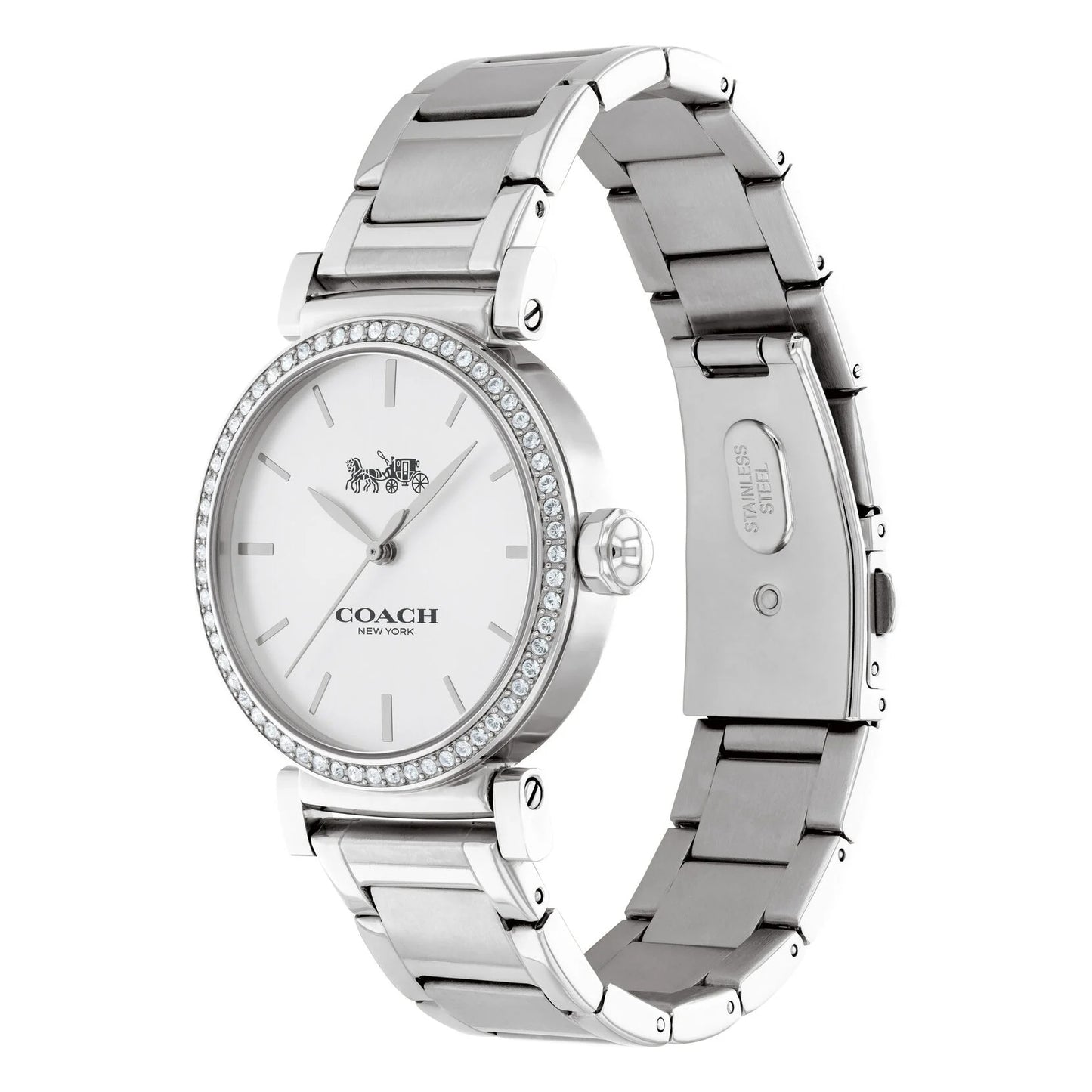 Coach 14503577 Women's Stainless Steel Bracelet and Silver Dial Quartz Watch