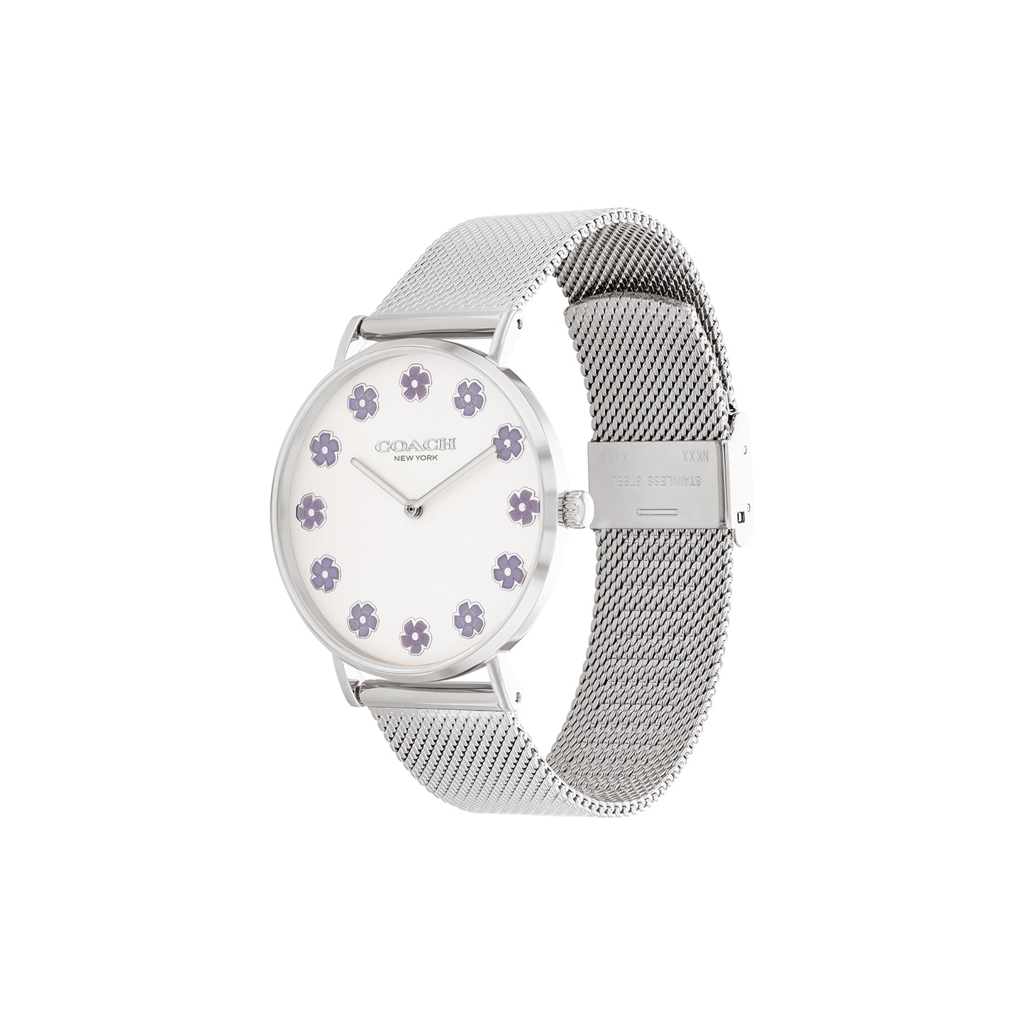 Coach 14504100 Women's Stainless Steel Mesh Bracelet and White Dial Quartz Watch