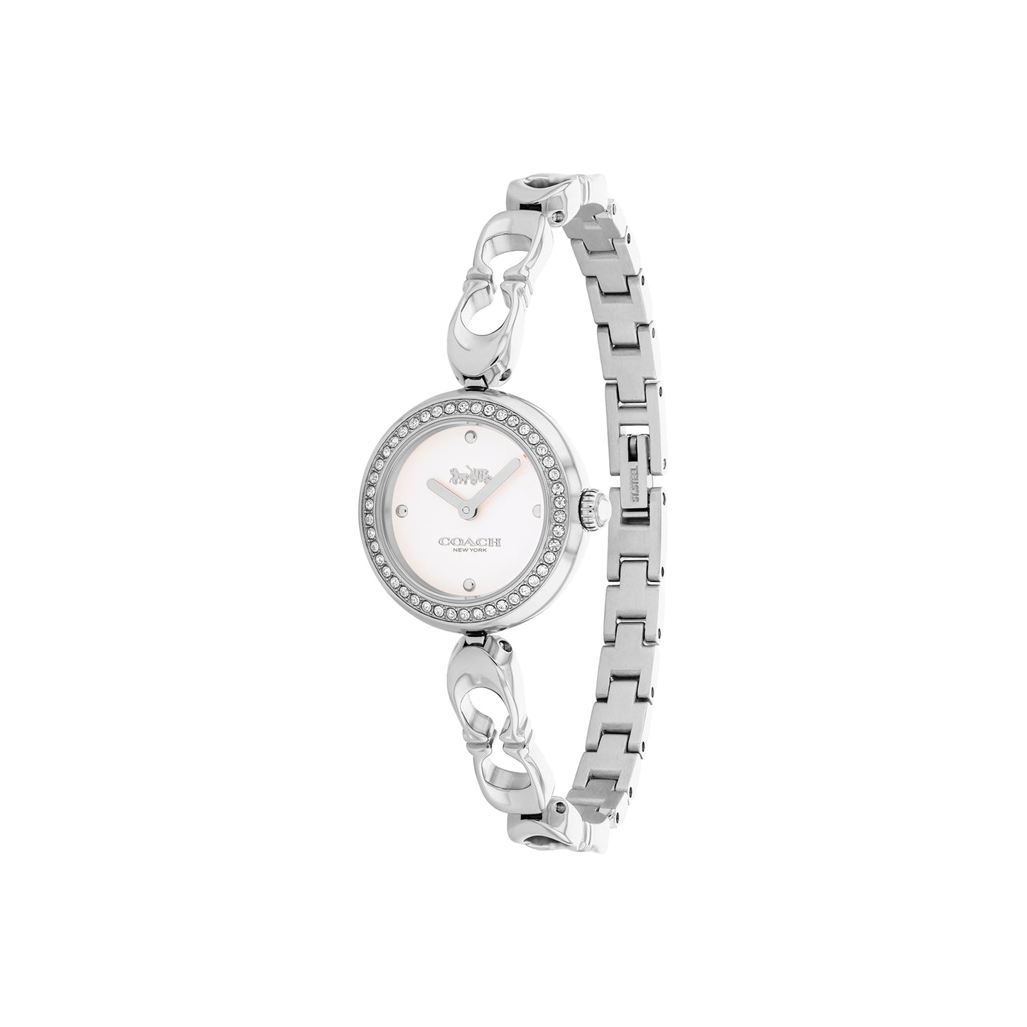 Coach 14504128 Women's Stainless Steel Bangle and White Dial Quartz Watch