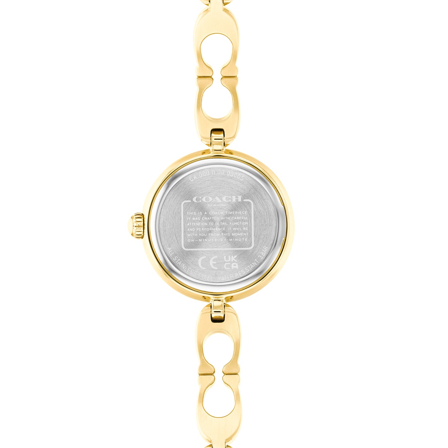 Coach 14504129 Women's Gold Steel Bangle and White Dial Quartz Watch