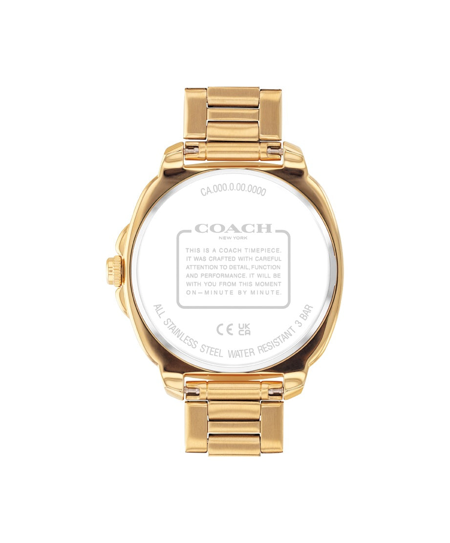 Coach 14504478 Gold Steel Silver White Dial Women's Watch
