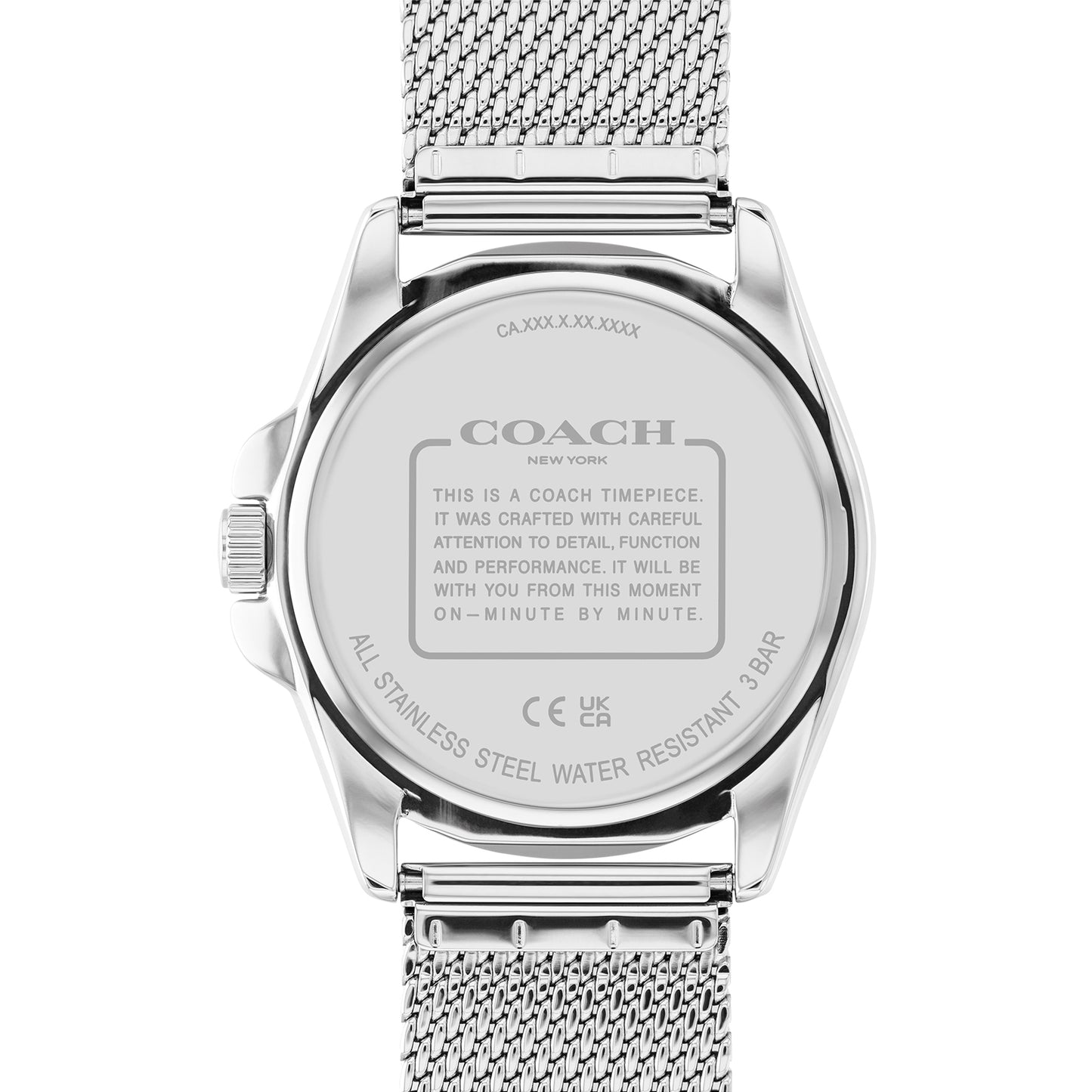Coach 14602617 Men's Stainless Steel Bracelet and Dark Blue Dial Quartz Calendar Basic Watch