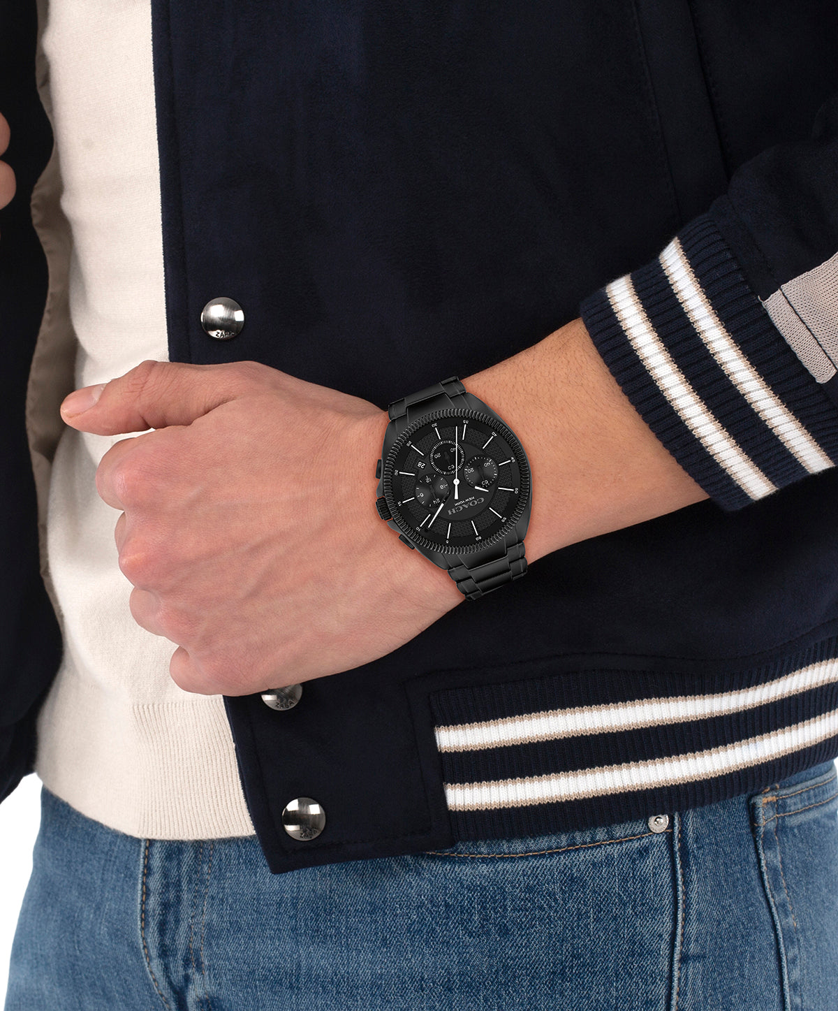 Coach 14602681 Men's Ionic Black Plated Steel Watch
