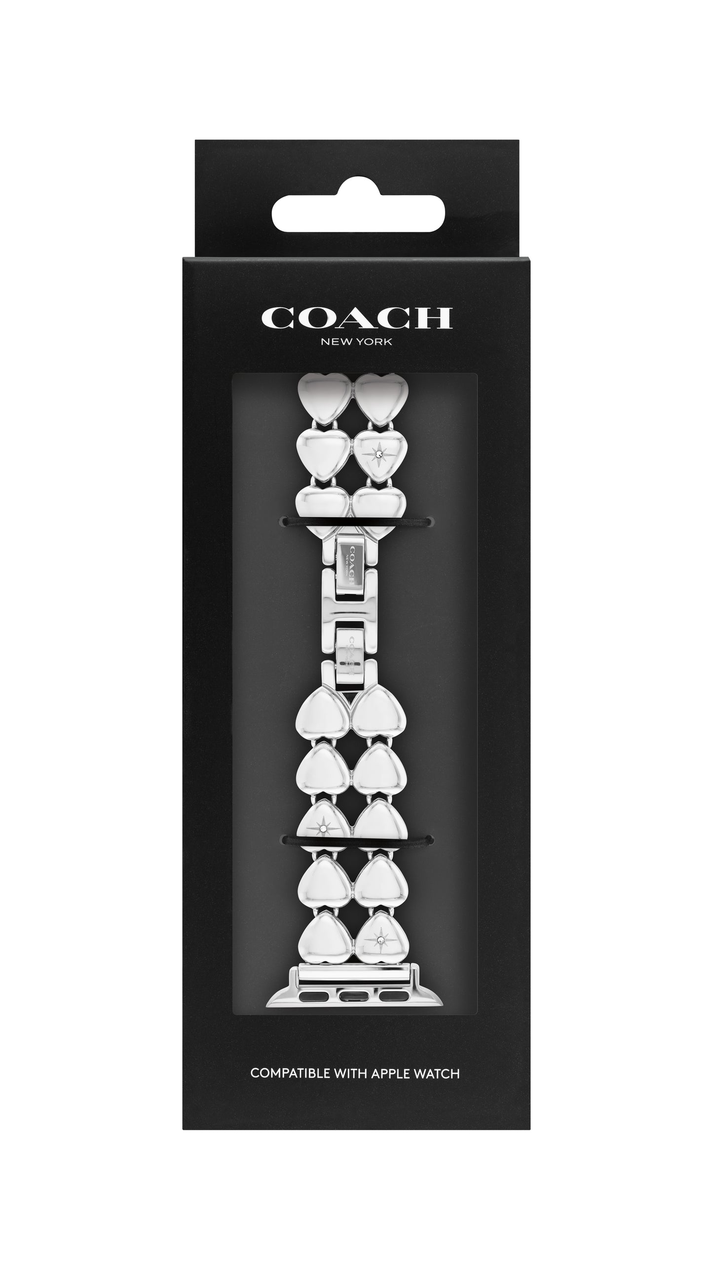 Coach 14700335 Women's Heart link Stainless Steel Apple Watch Strap