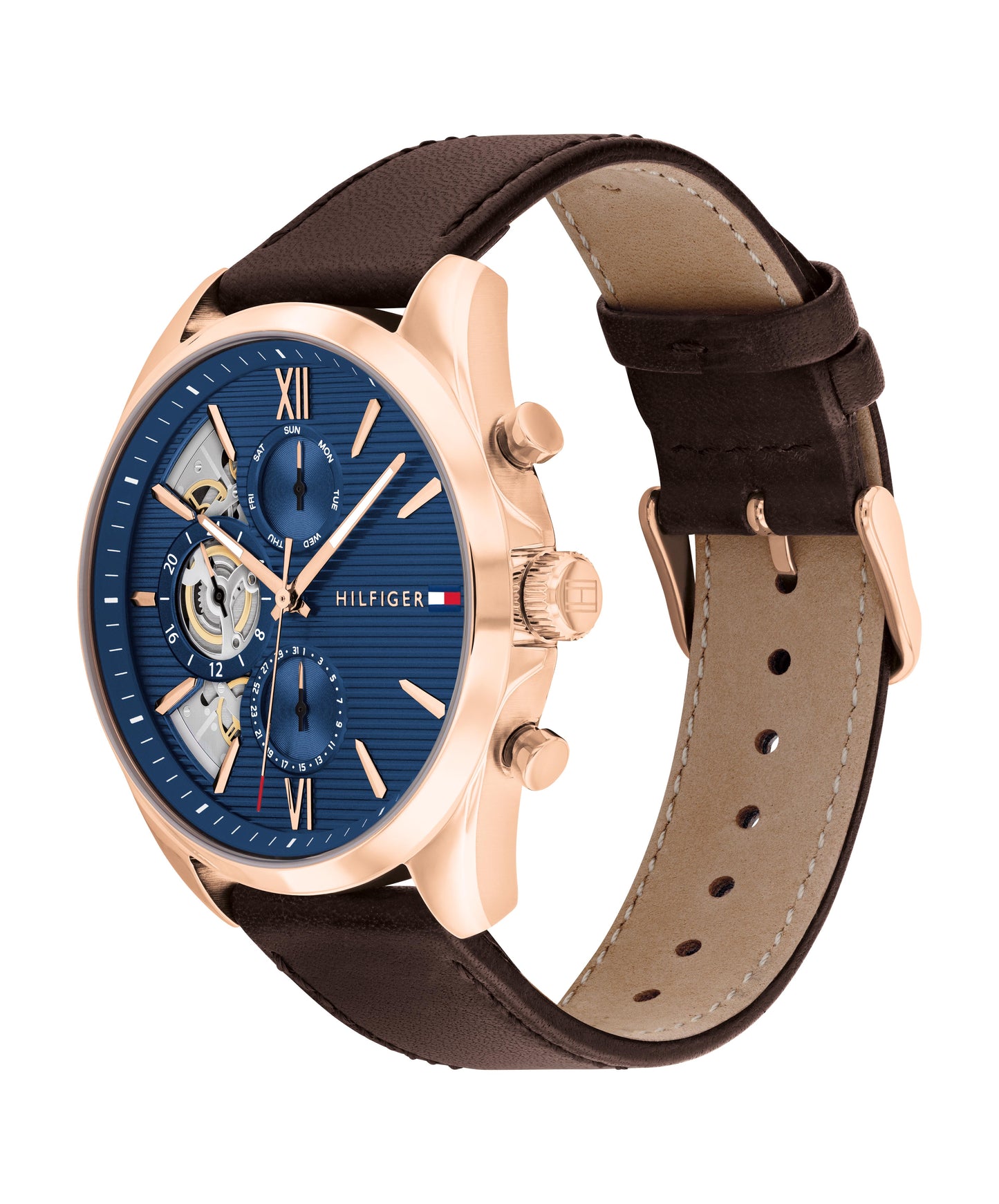 Tommy Hilfiger 1710645 Men's Brown Leather Strap Watch