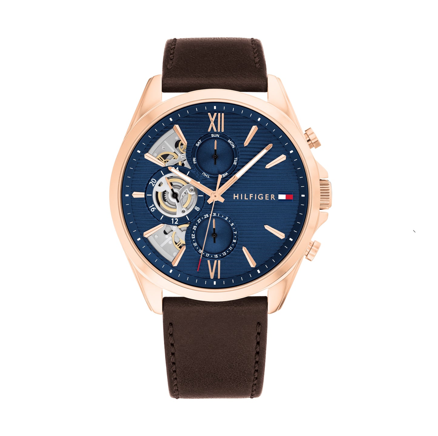 Tommy Hilfiger 1710645 Men's Brown Leather Strap Watch