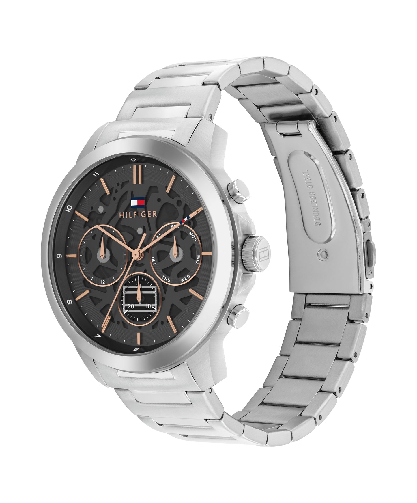 Tommy Hilfiger 1710683 Men's Stainless Steel and Dark Grey Dial Watch