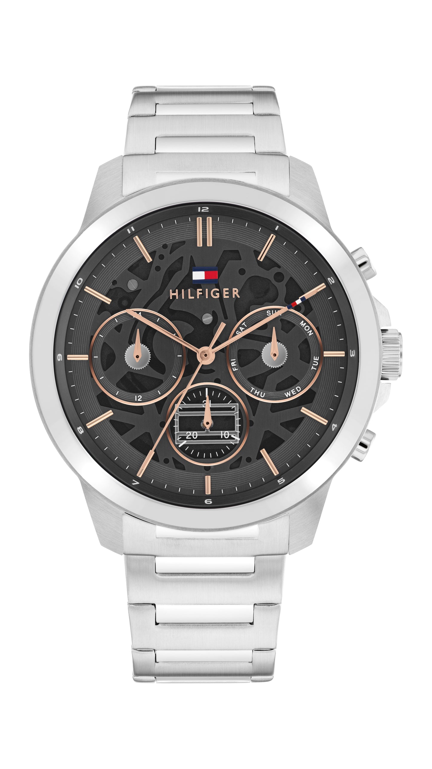 Tommy Hilfiger 1710683 Men's Stainless Steel and Dark Grey Dial Watch