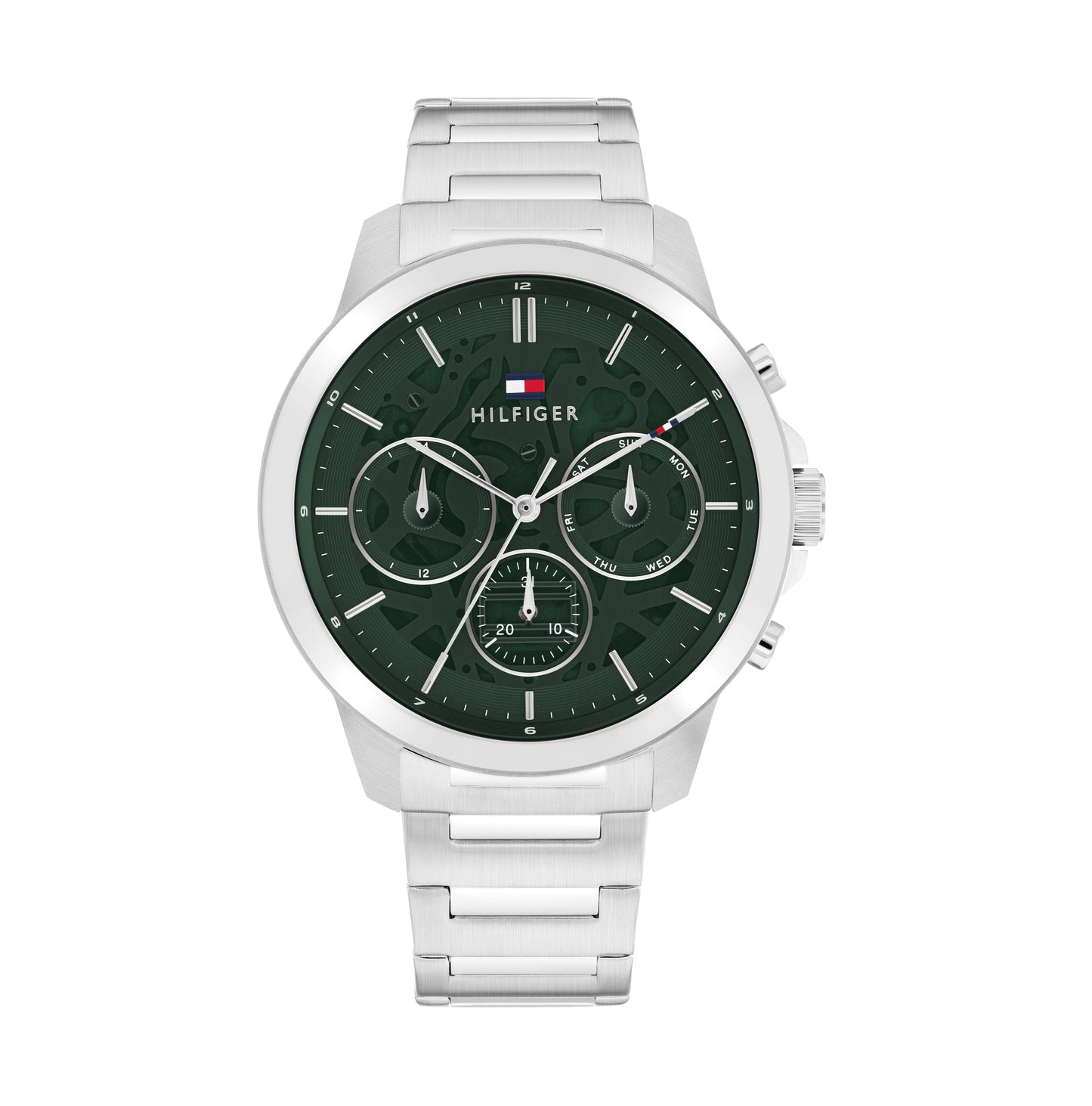Tommy Hilfiger 1710686 Men's Stainless Steel and Green Dial Watch