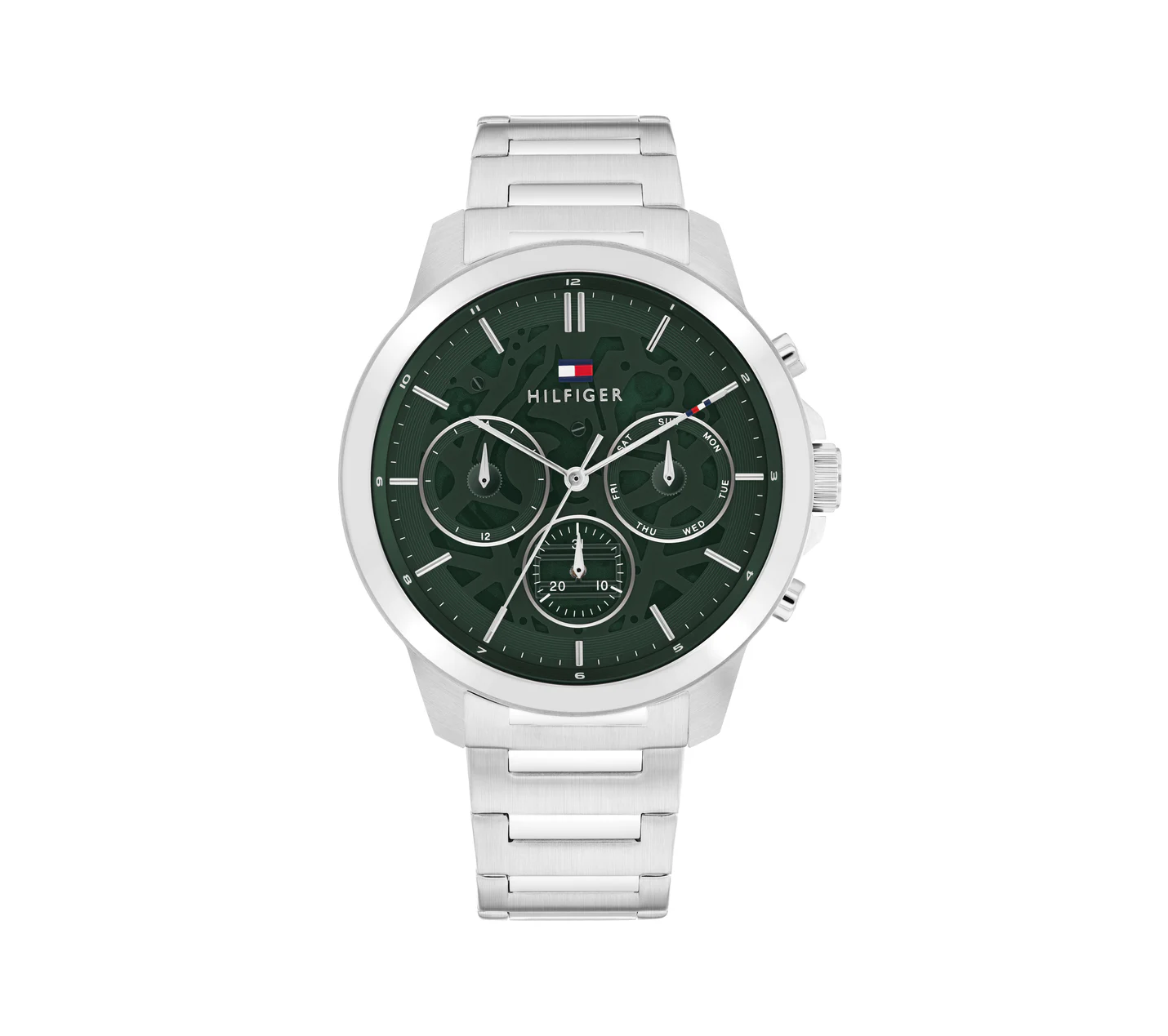 Tommy Hilfiger 1710686 Men's Stainless Steel and Green Dial Watch