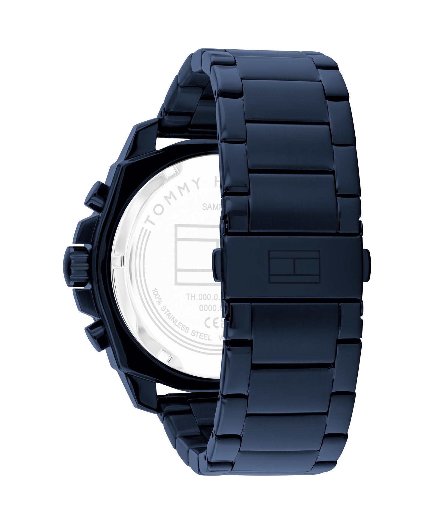Tommy Hilfiger 1710691 Men's Ionic Plated Blue Steel & Navy Silicone Watch