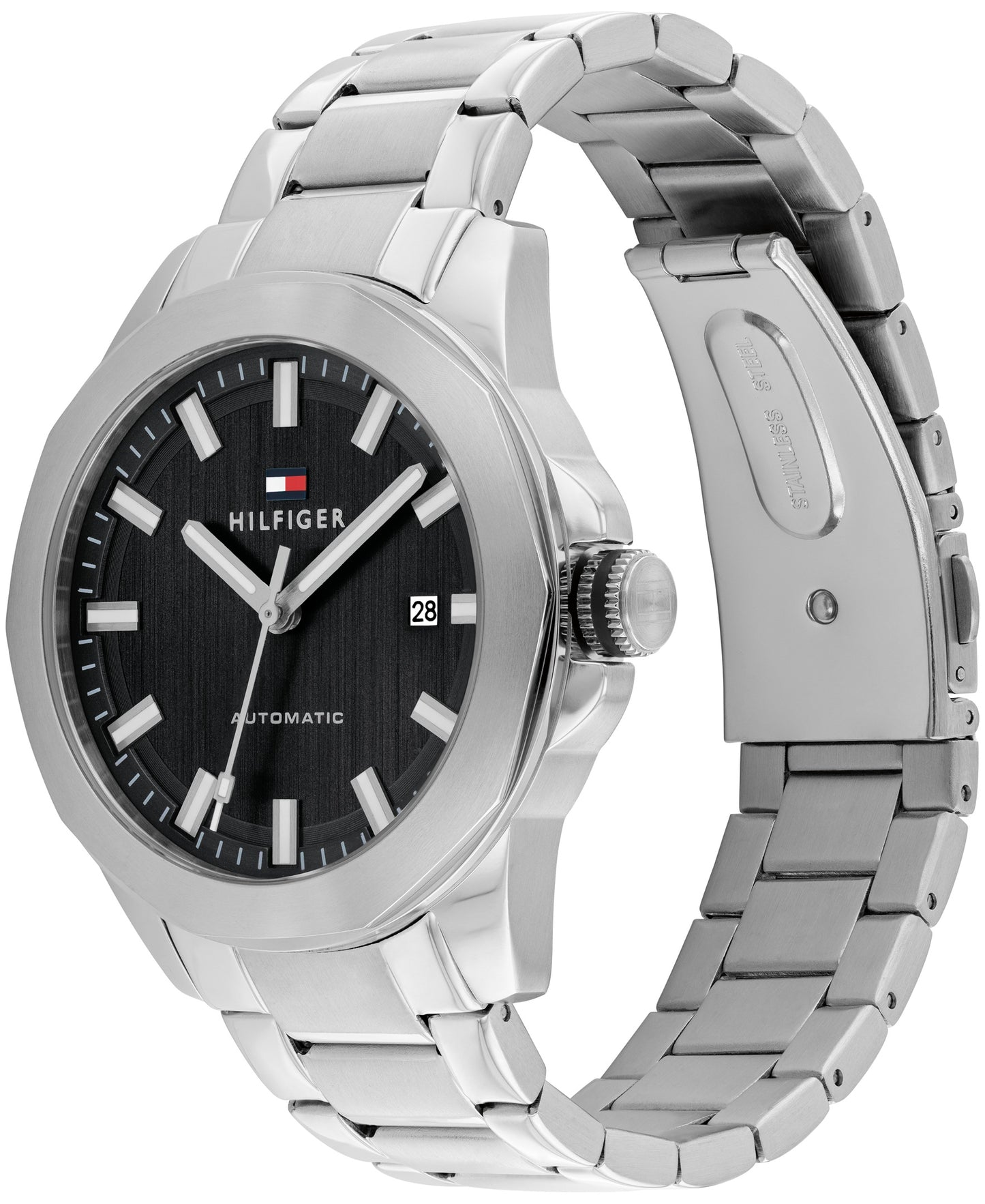 Tommy Hilfiger 1710692 Automatic Men's Black Dial Stainless Steel Watch