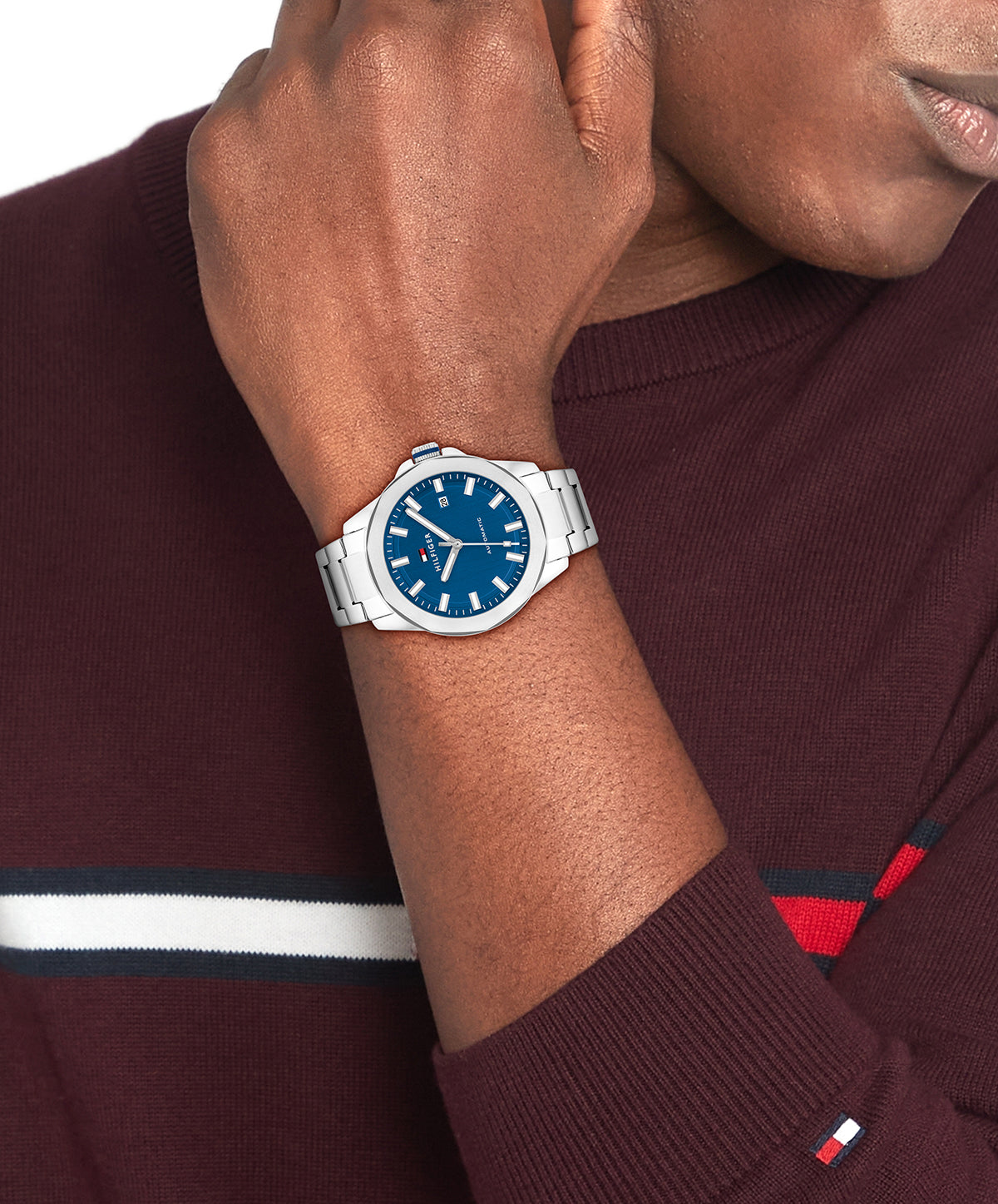 Tommy Hilfiger 1710693 Automatic Men's Blue Dial Stainless Steel Watch