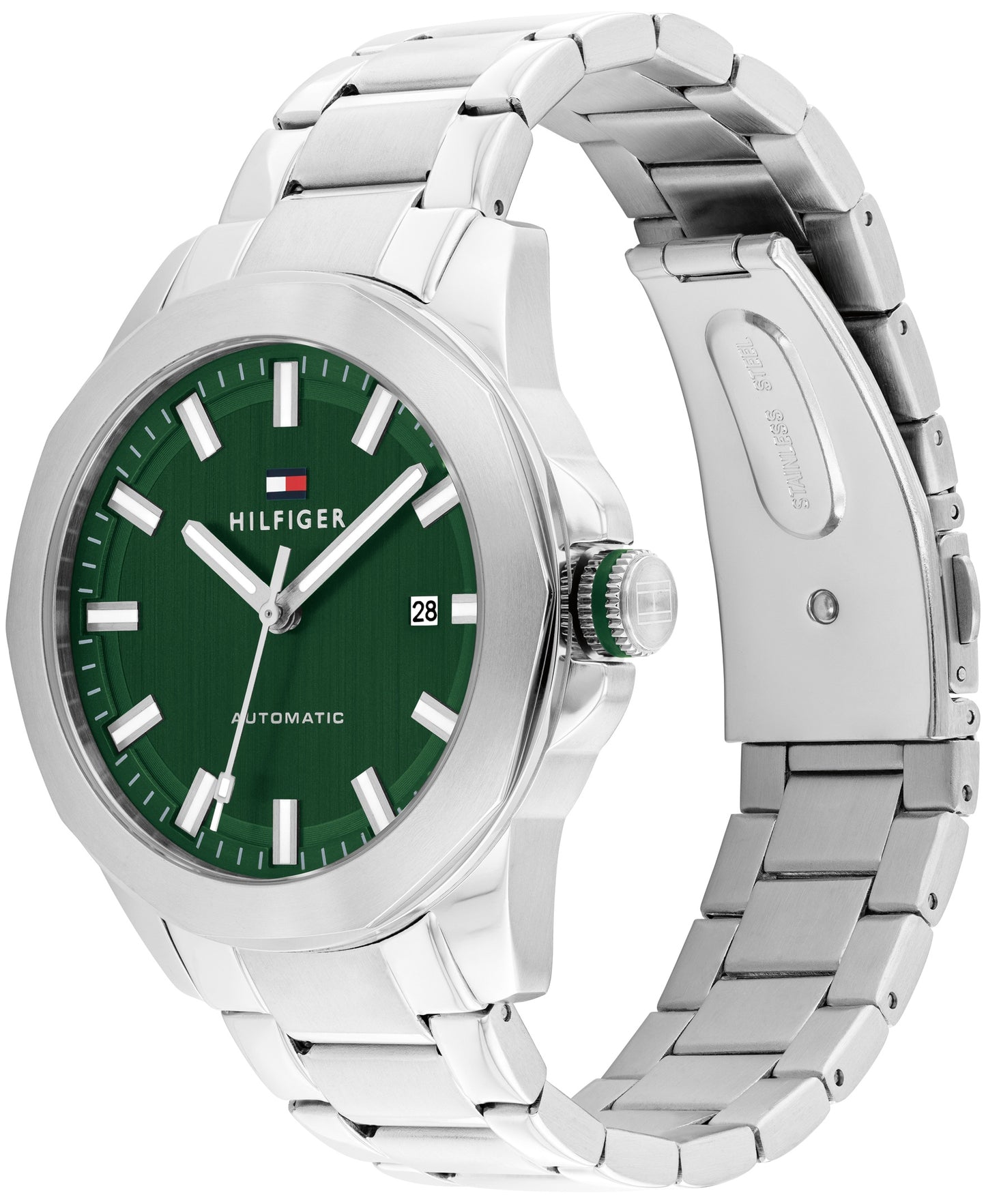 Tommy Hilfiger 1710694 Automatic Men's Green Dial Stainless Steel Watch
