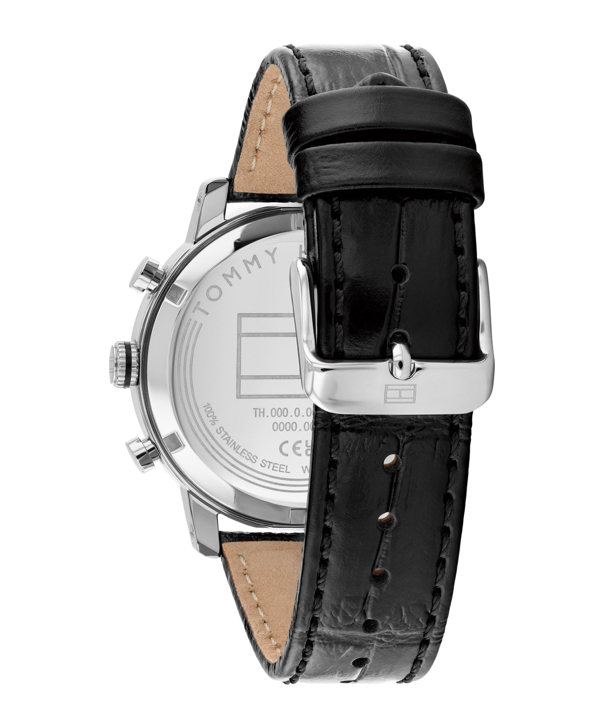 Tommy Hilfiger 1710725 Men's Black Leather Quartz Watch