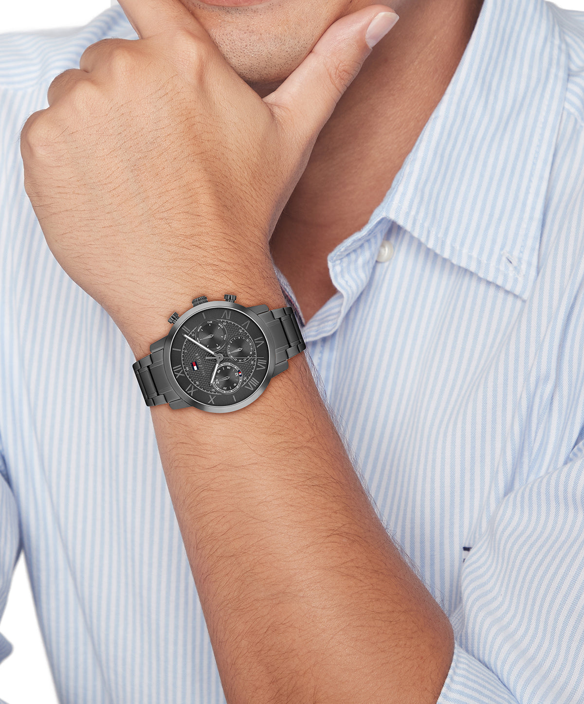 Tommy Hilfiger 1710730 Men's Ionic Plated Grey Steel Quartz Watch