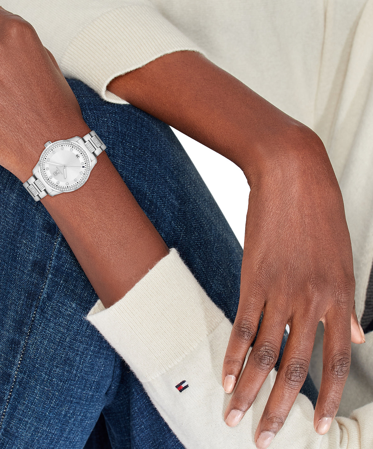 Tommy Hilfiger 1782757 Women's Stainless Steel Bracelet and Silver Dial Quartz Watch