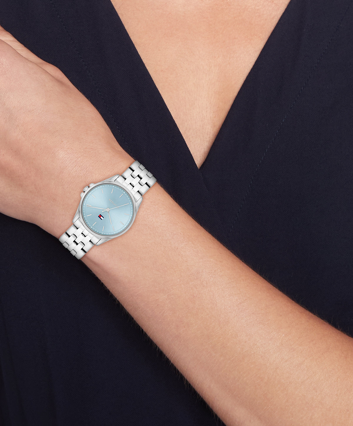 Tommy Hilfiger 1782771 Women's Stainless Steel and Light Blue Dial Watch