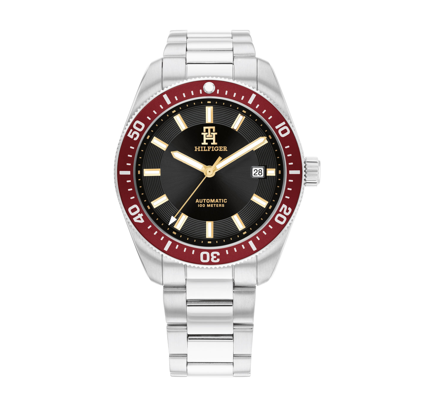 Tommy Hilfiger 1792154 Men's Automatic Stainless Steel Bracelet & Black Dial Watch