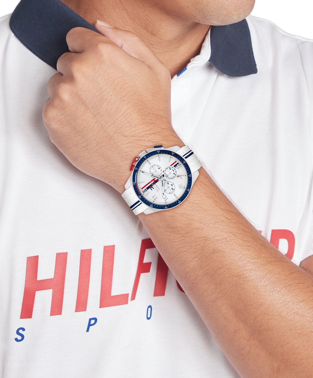 Tommy Hilfiger 1792167 Men's Stainless Steel & Multicolor Aluminum Watch