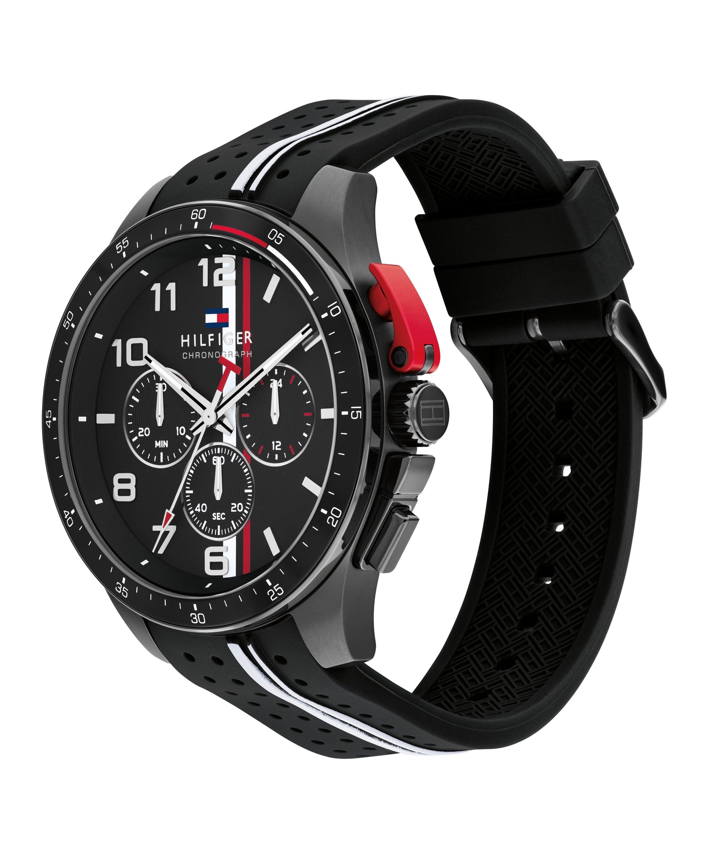 Tommy Hilfiger 1792168 Men's Ionic Plated Black Steel & Multicolor Aluminum Watch