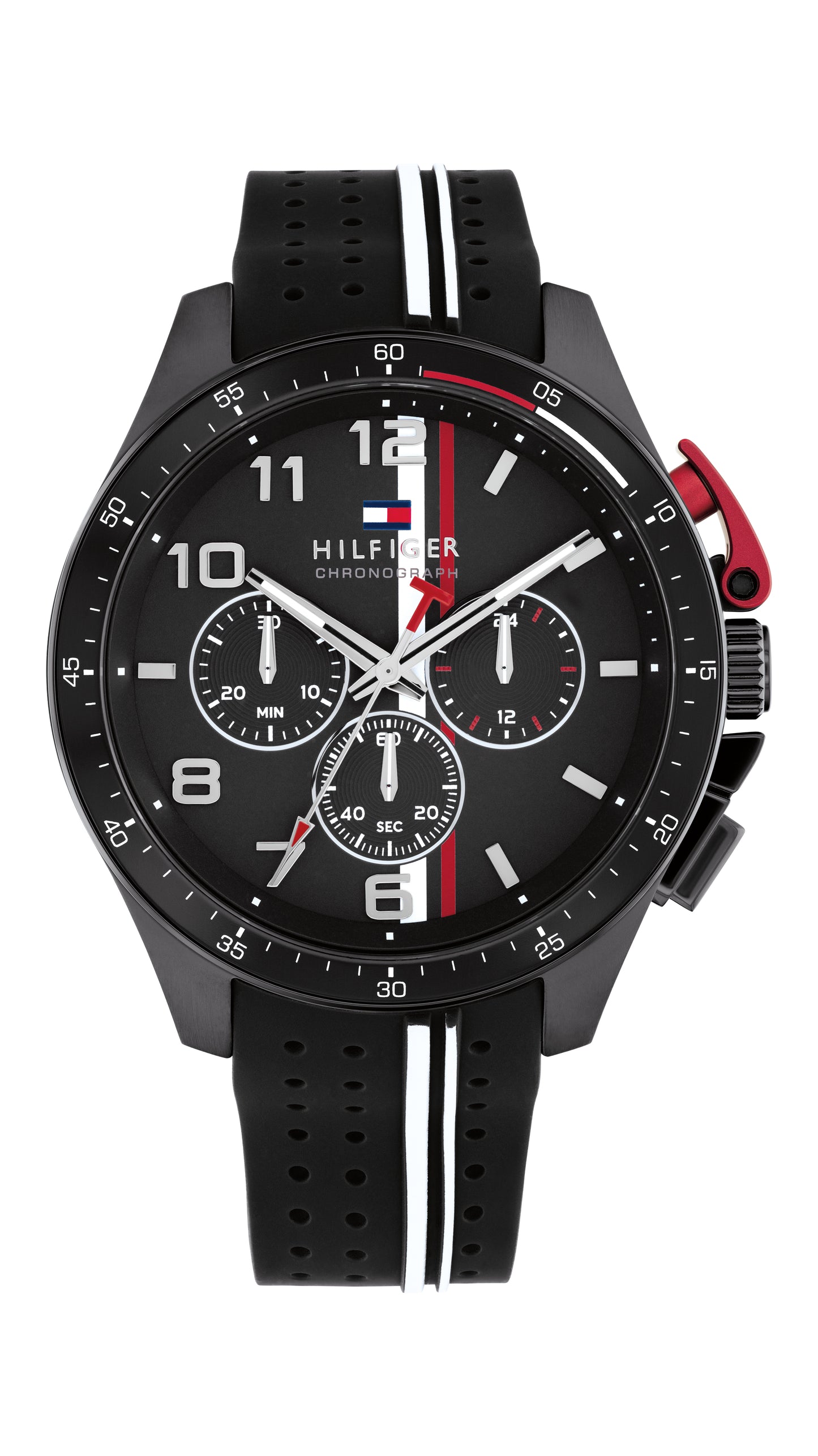 Tommy Hilfiger 1792168 Men's Ionic Plated Black Steel & Multicolor Aluminum Watch