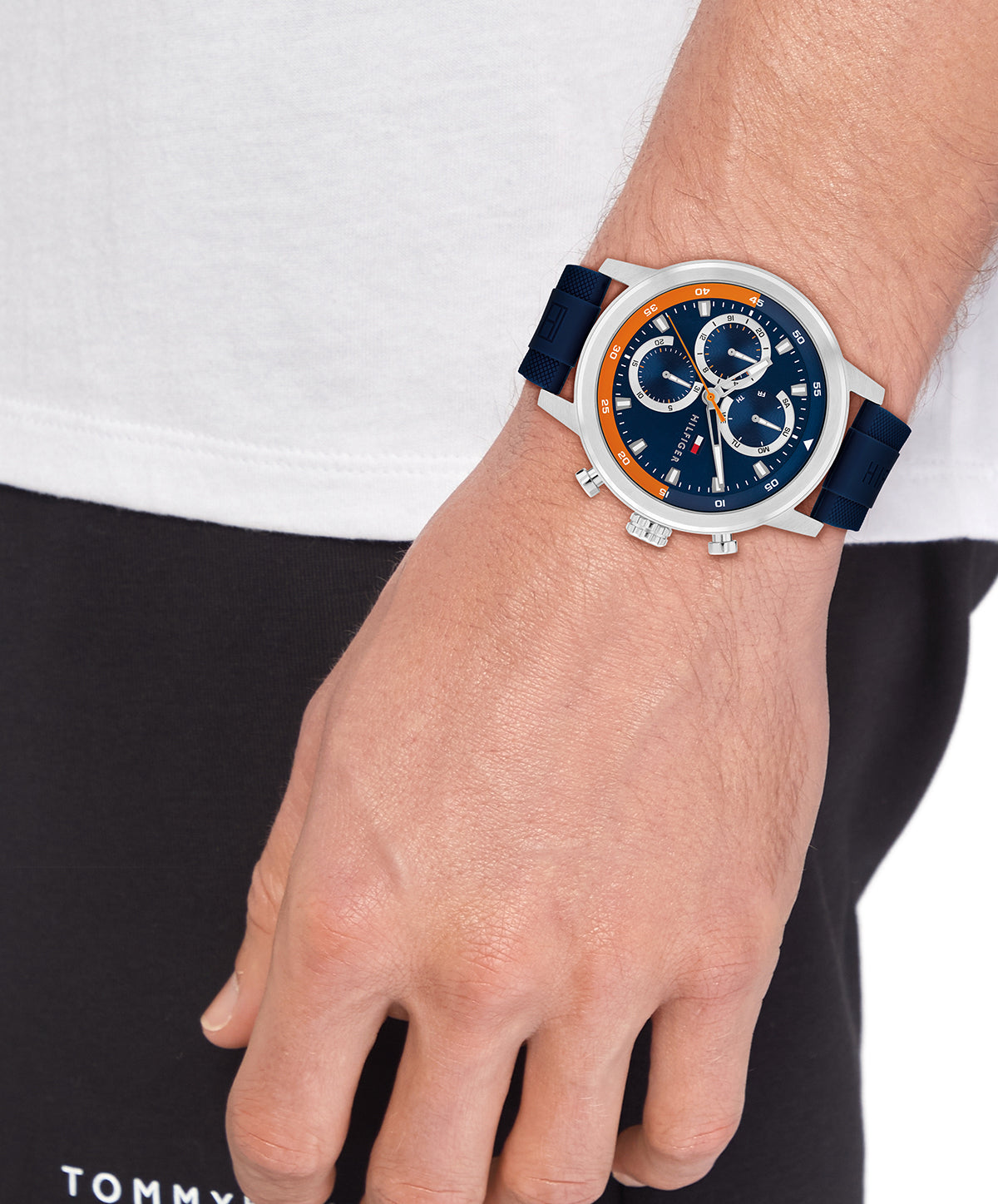 Tommy Hilfiger 1792177 Blue Silicone Strap Chronograph Men's Watch