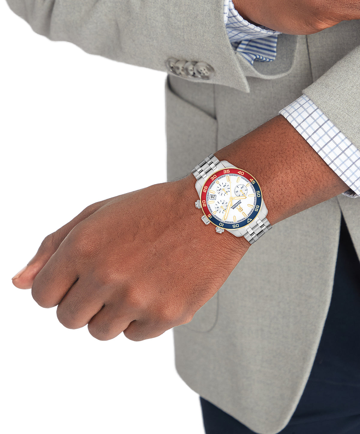 Tommy Hilfiger 1792184 Men's Two Tone Stainless Steel and White Dial Watch