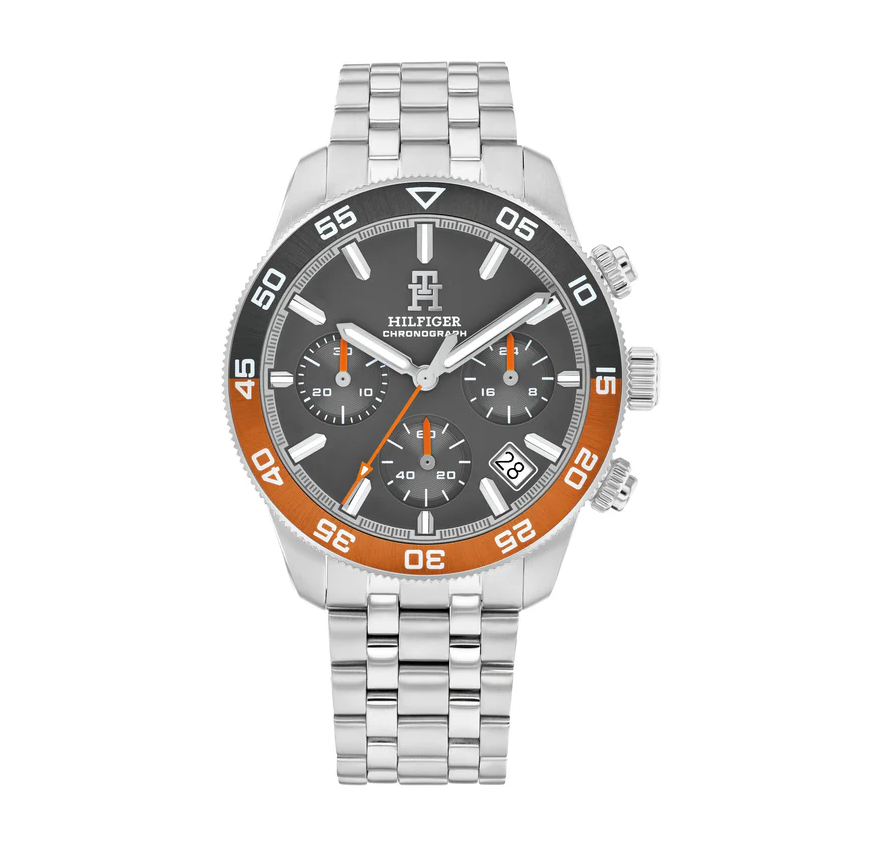 Tommy Hilfiger 1792186 Men's Stainless Steel and Grey Dial Watch