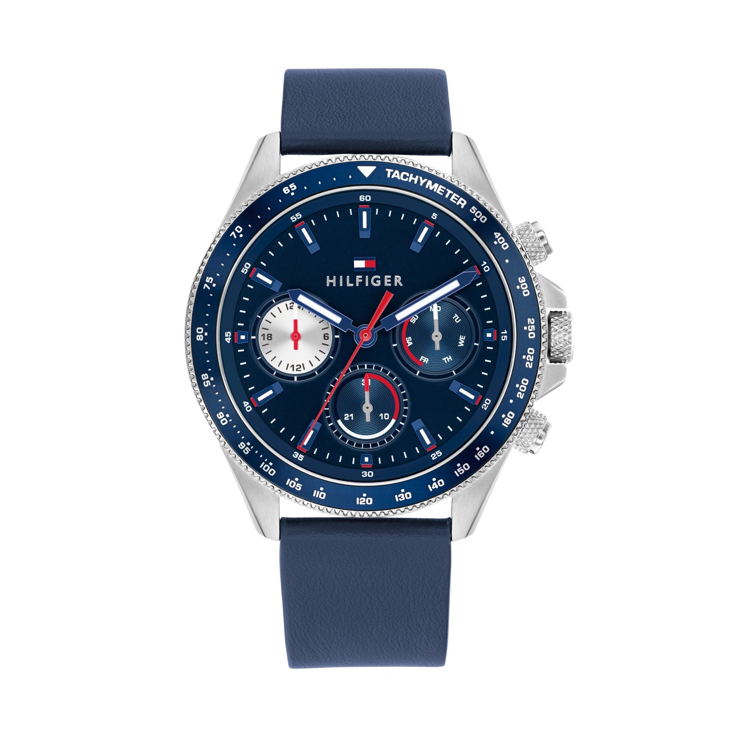 Tommy Hilfiger 1792209 Men's Leather Strap Navy Dial Quartz Watch