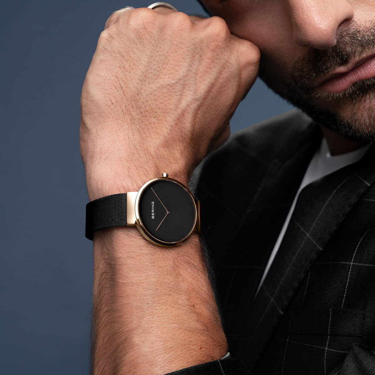 Bering 14539-166 Unisex Black Steel Mesh Watch