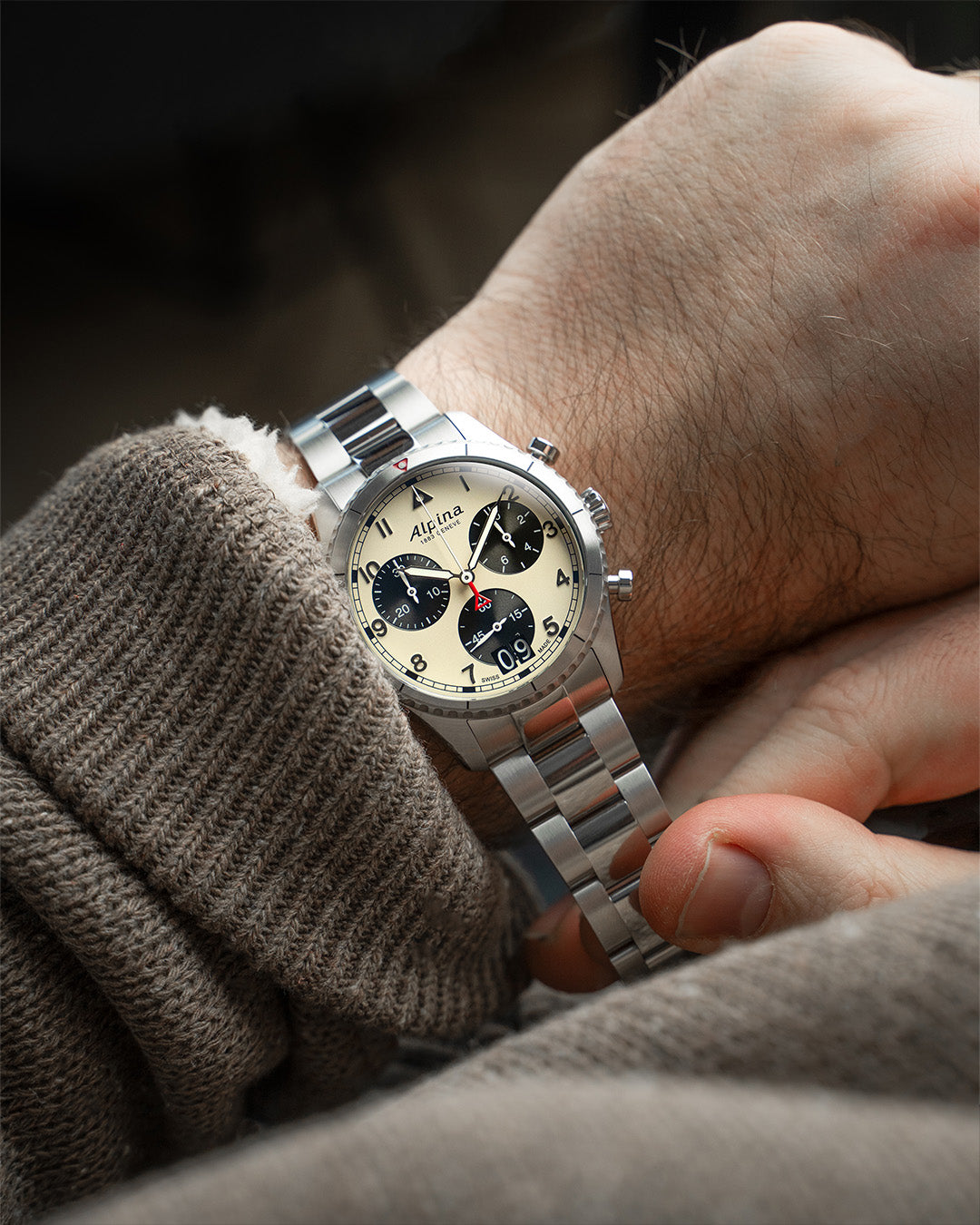 Alpina Startimer Pilot Quartz Chronograph Big Date AL-372WB4S26B