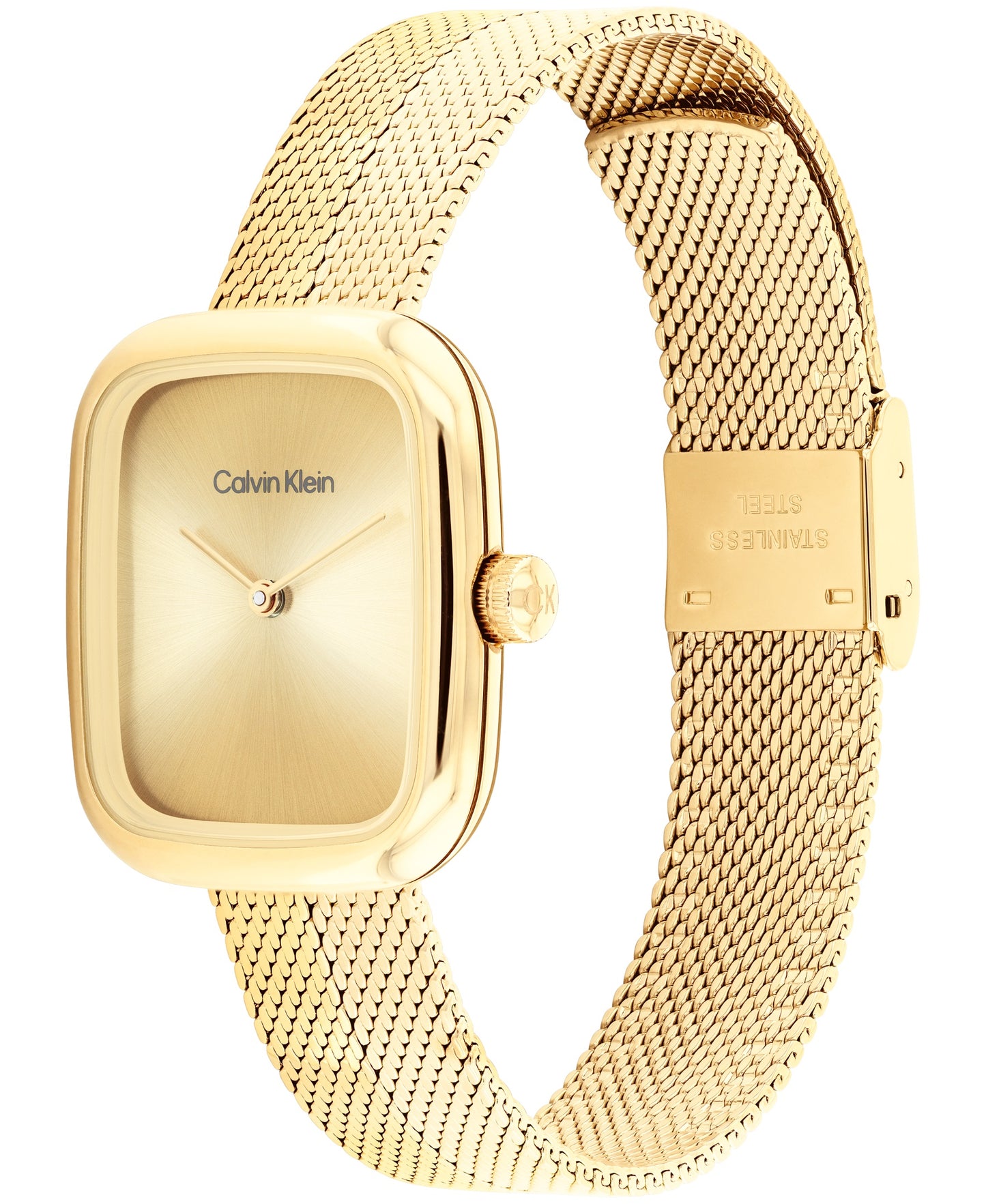 Calvin Klein 25100099 Ionic Plated Thin Gold Steel Mesh Bracelet Women's Watch