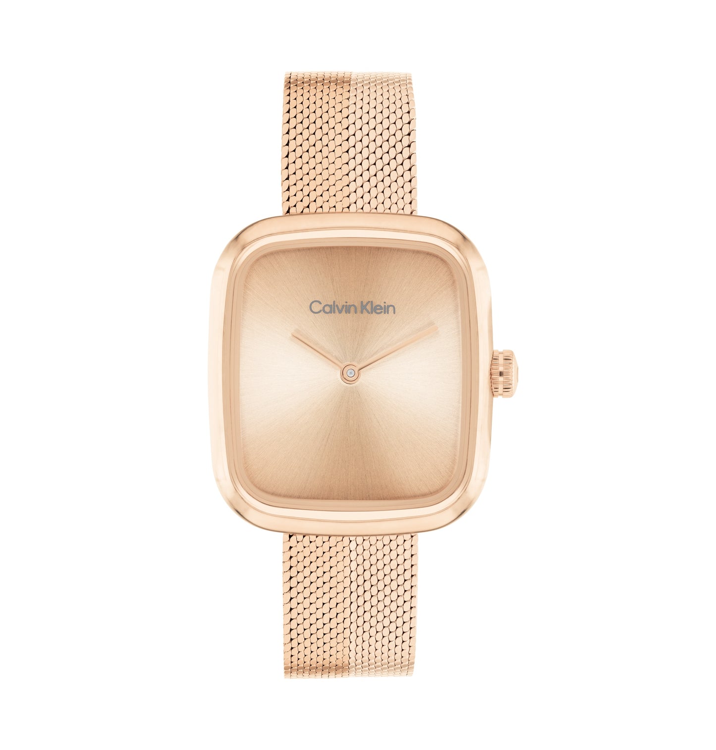 Calvin Klein 25100101 Ionic Plated Rose Gold Steel Mesh Bracelet Women's Watch