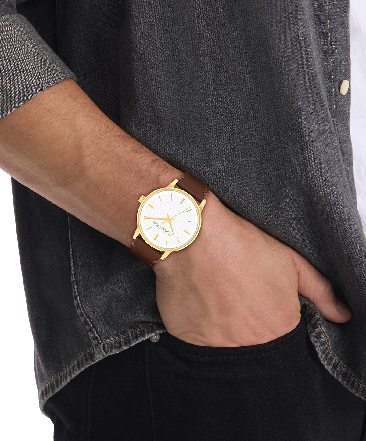 Calvin Klein 25200503 Men's Brown Leather Quartz Watch