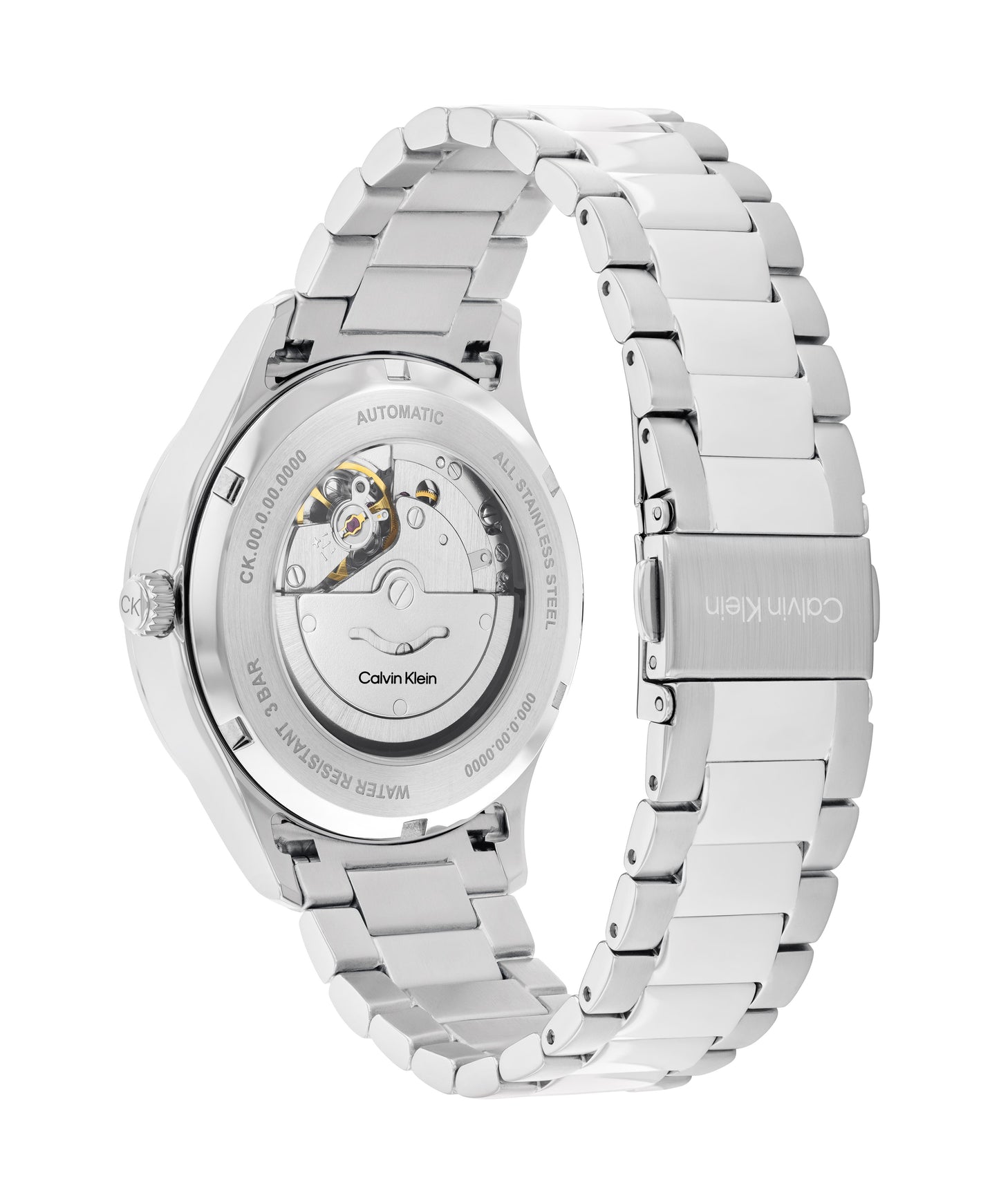 Calvin Klein 25300021 Men's Automatic Stainless Steel & Black Dial Watch