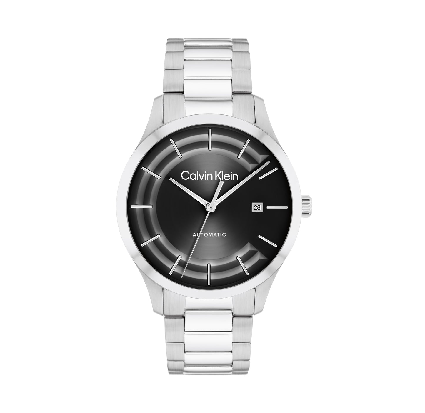 Calvin Klein 25300021 Men's Automatic Stainless Steel & Black Dial Watch