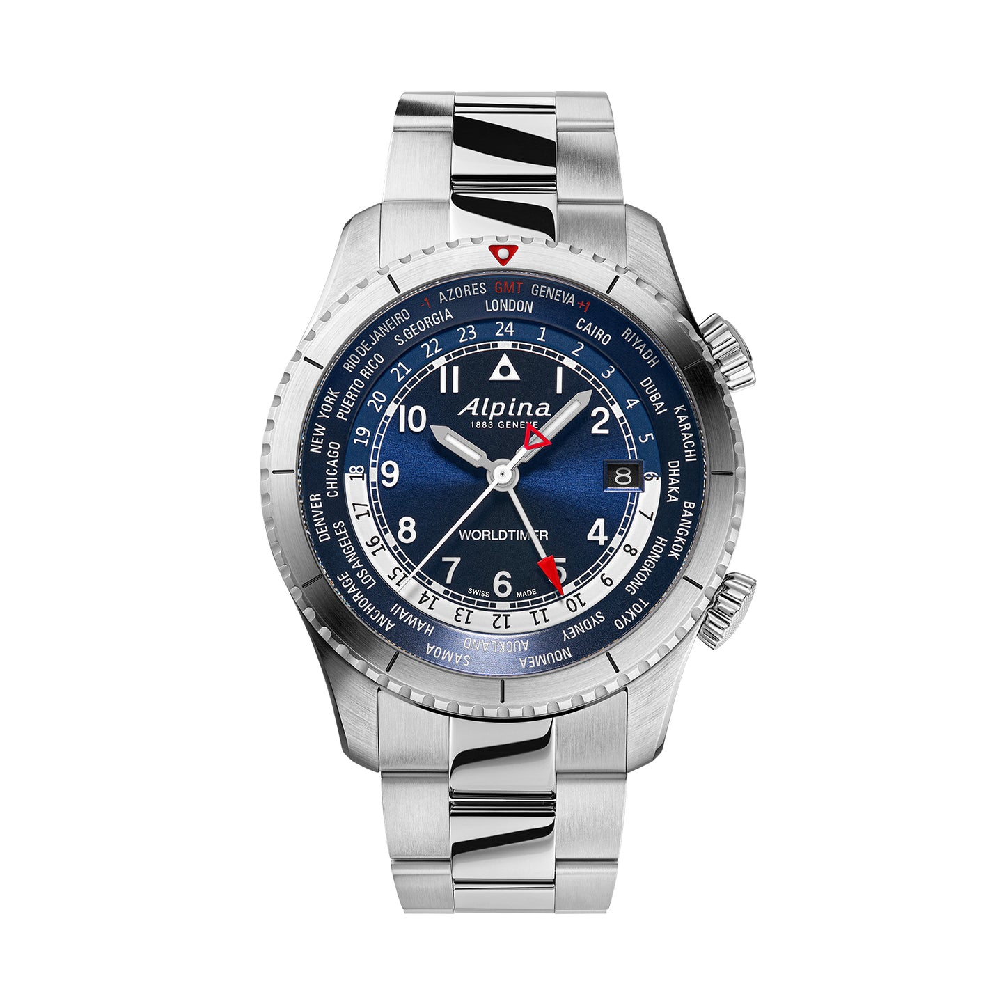 Alpina Startimer Pilot Quartz Worldtimer AL-255GR4S26B