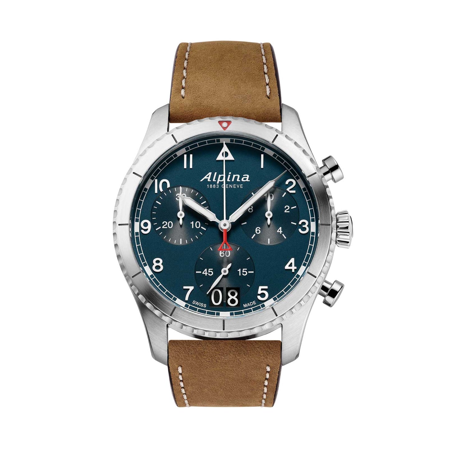Alpina Startimer Pilot Quartz Chronograph Big Date Petroleum Blue AL-372NW4S26