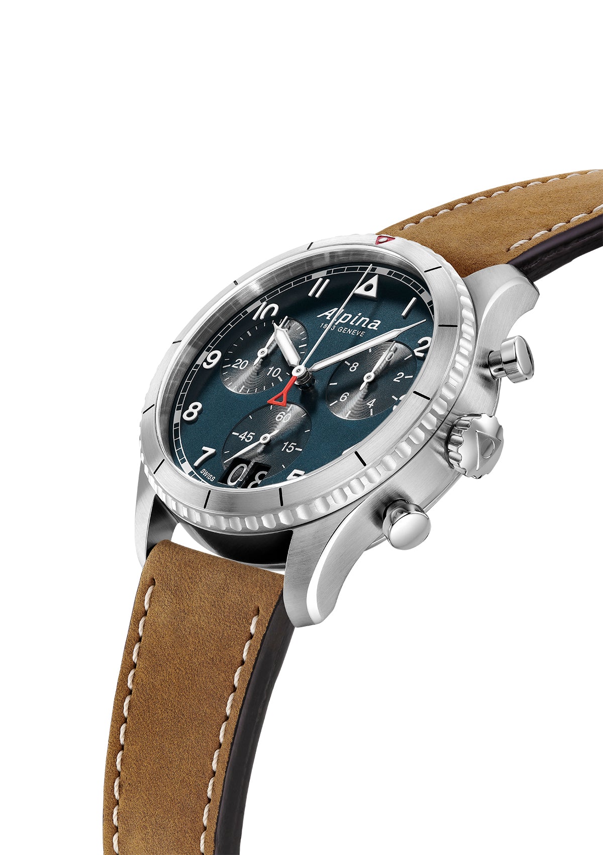 Alpina Startimer Pilot Quartz Chronograph Big Date Petroleum Blue AL-372NW4S26