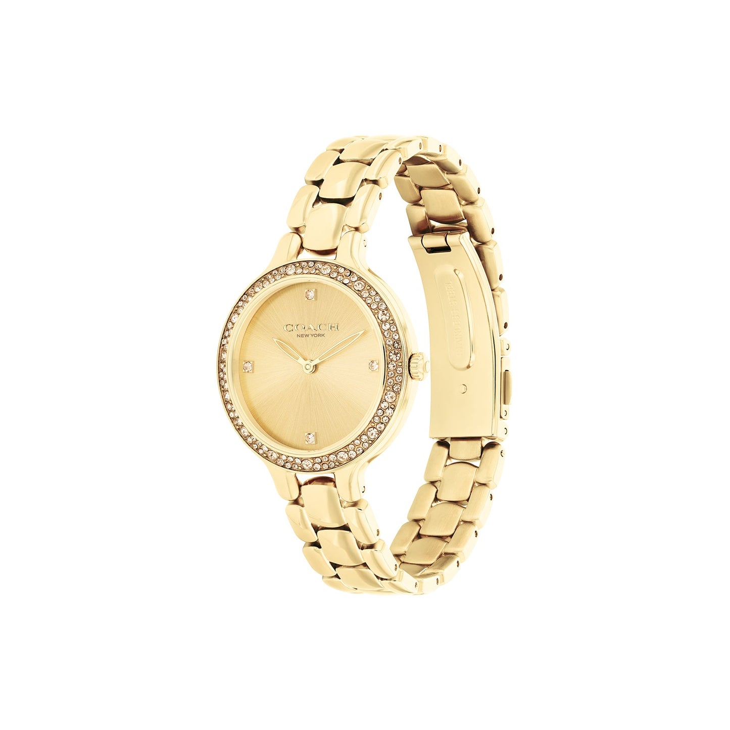 Coach 14504125 Women's Gold Stainless Steel Bracelet and Gold Dial Quartz Watch