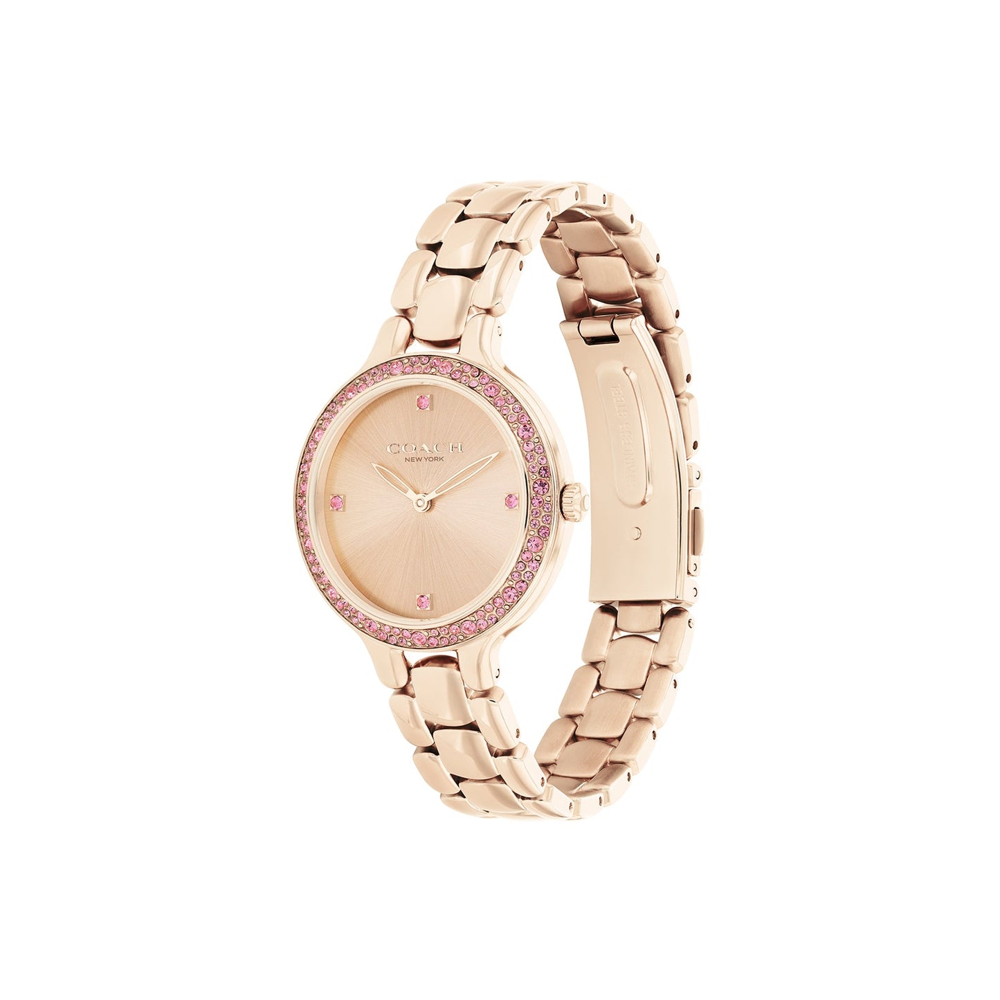 Coach 14504126 Women's Carnation Gold Stainless Steel Bracelet and Carnation Gold Dial Quartz Watch
