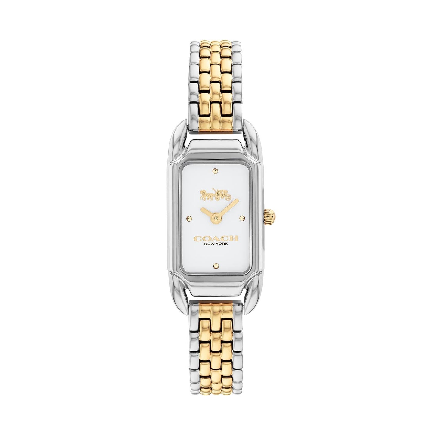 Coach 14504172 Women's Two-Tone Gold & Stainless Steel Bracelet and White Dial Quartz Watch