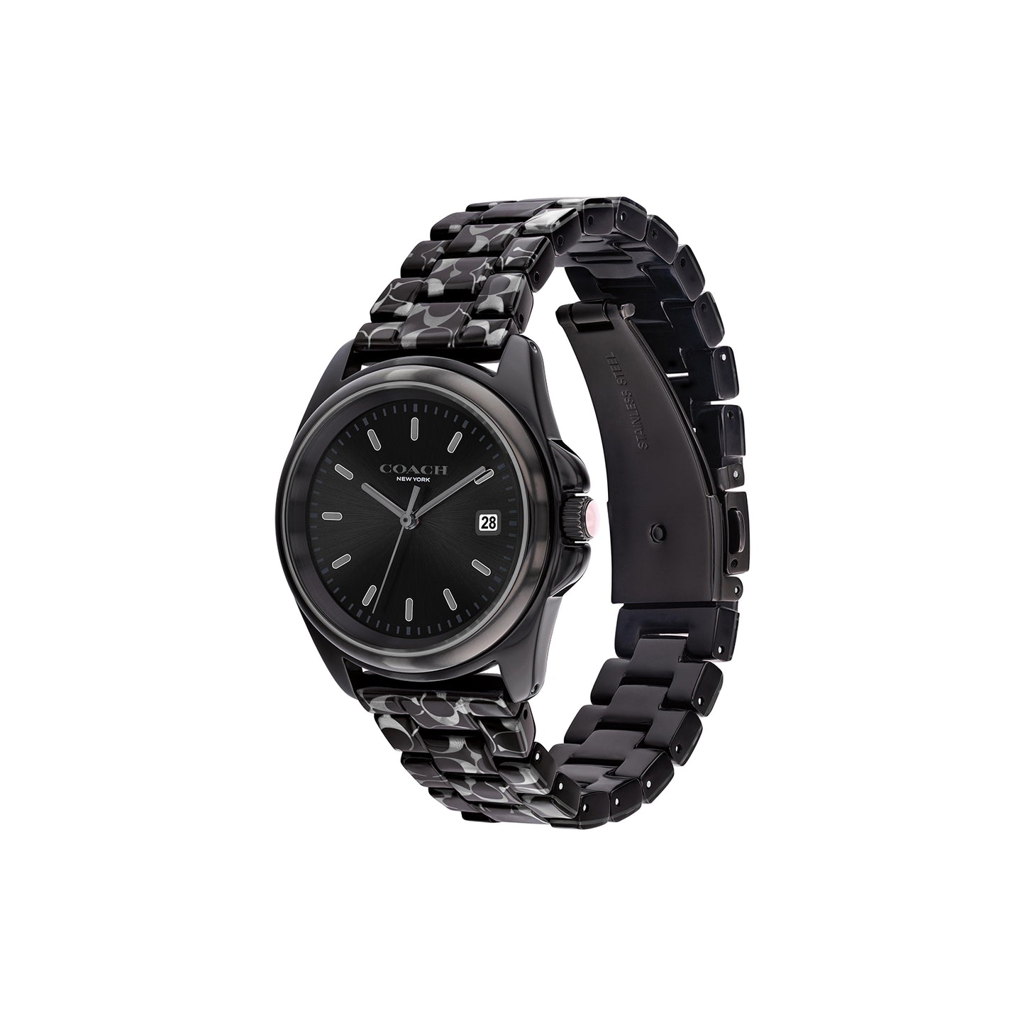 Coach 14504186 Women's Black Acetate Bracelet Watch